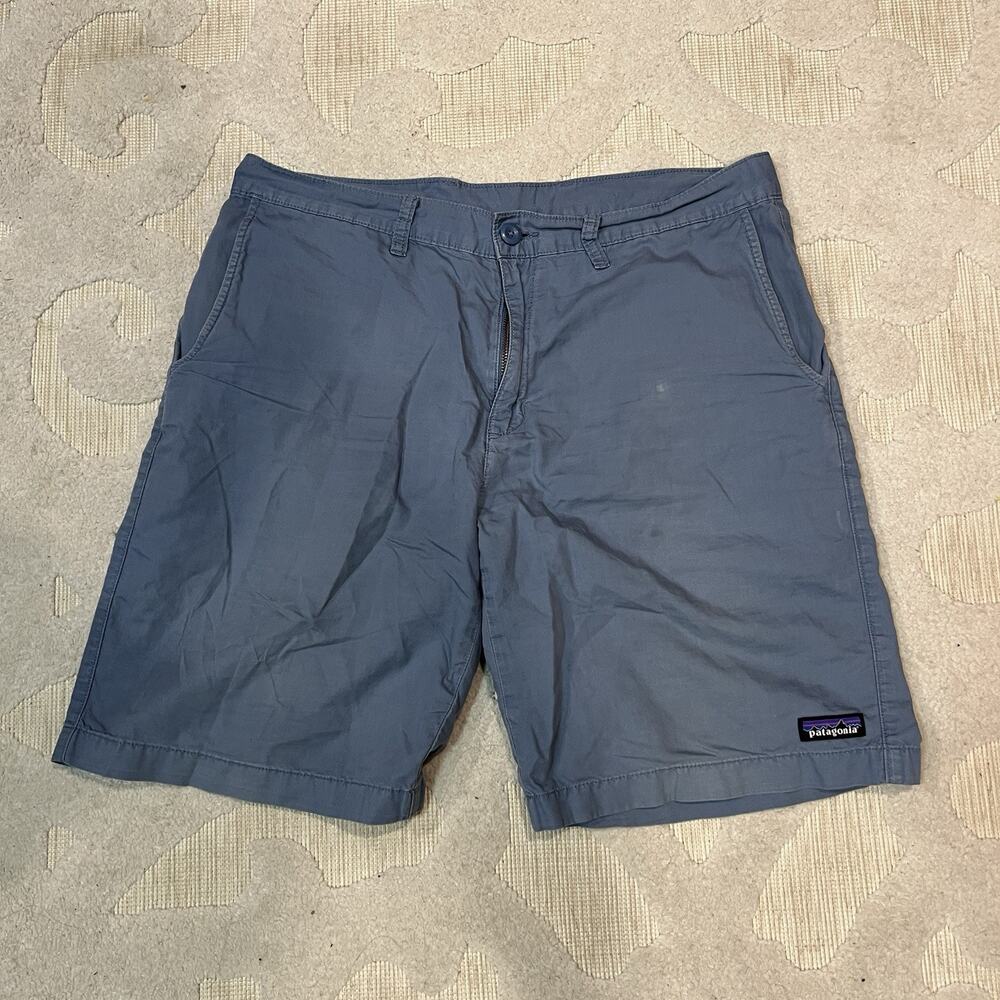 Patagonia Shorts Mens 34 Blue Lightweight All Wear Hemp Hiking Outdoors